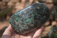 Polished Rare Emerald Mica In Matrix Standing Free Forms x 1 From Mutoko, Zimbabwe - Toprock Gemstones and Minerals 