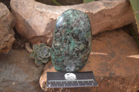 Polished Rare Emerald Mica In Matrix Standing Free Forms x 1 From Mutoko, Zimbabwe - Toprock Gemstones and Minerals 