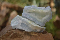 Natural Etched Blue Chalcedony Specimens  x 12 From Nsanje, Malawi - Toprock Gemstones and Minerals 