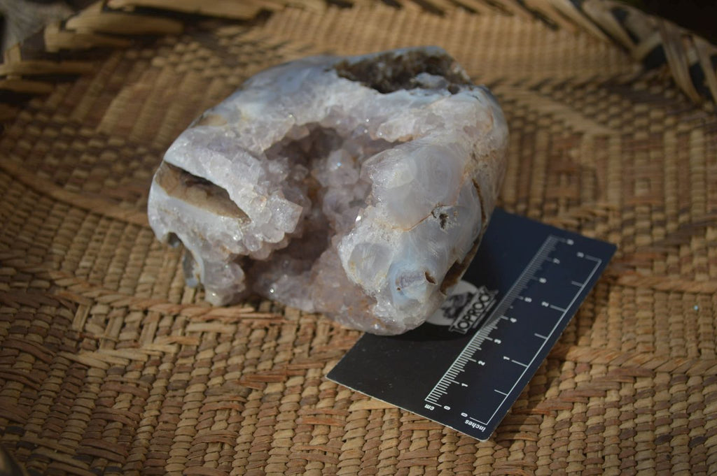 Polished Crystal Centred Agate Free Forms  x 2 From Madagascar - Toprock Gemstones and Minerals 