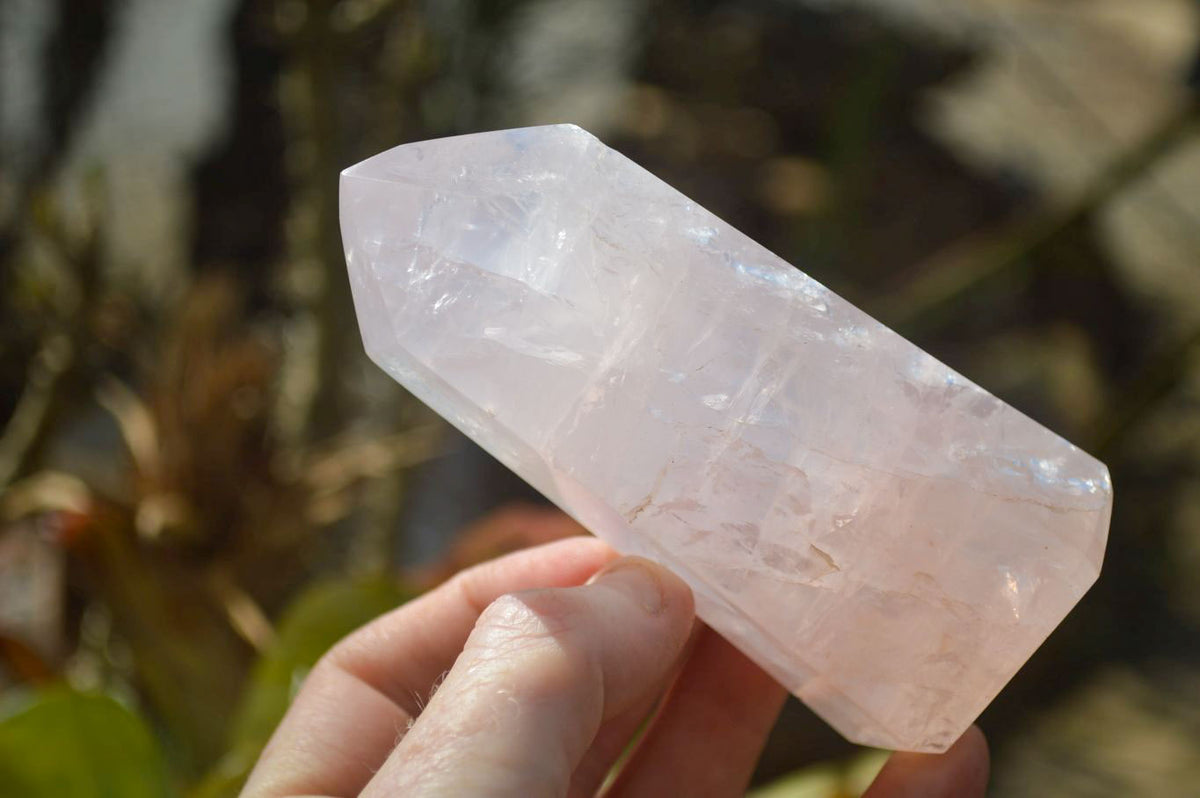 Polished Gemmy Rose Quartz Points x 4 From Madagascar - Toprock Gemstones and Minerals 