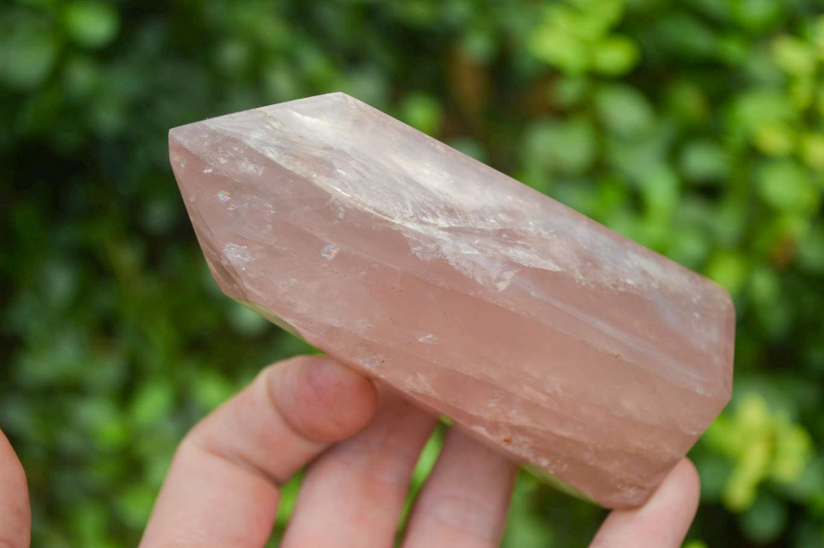 Polished Gemmy Rose Quartz Points x 4 From Madagascar - Toprock Gemstones and Minerals 