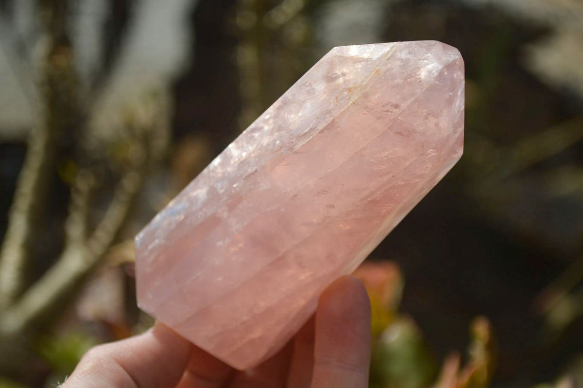 Polished Gemmy Rose Quartz Points x 4 From Madagascar - Toprock Gemstones and Minerals 