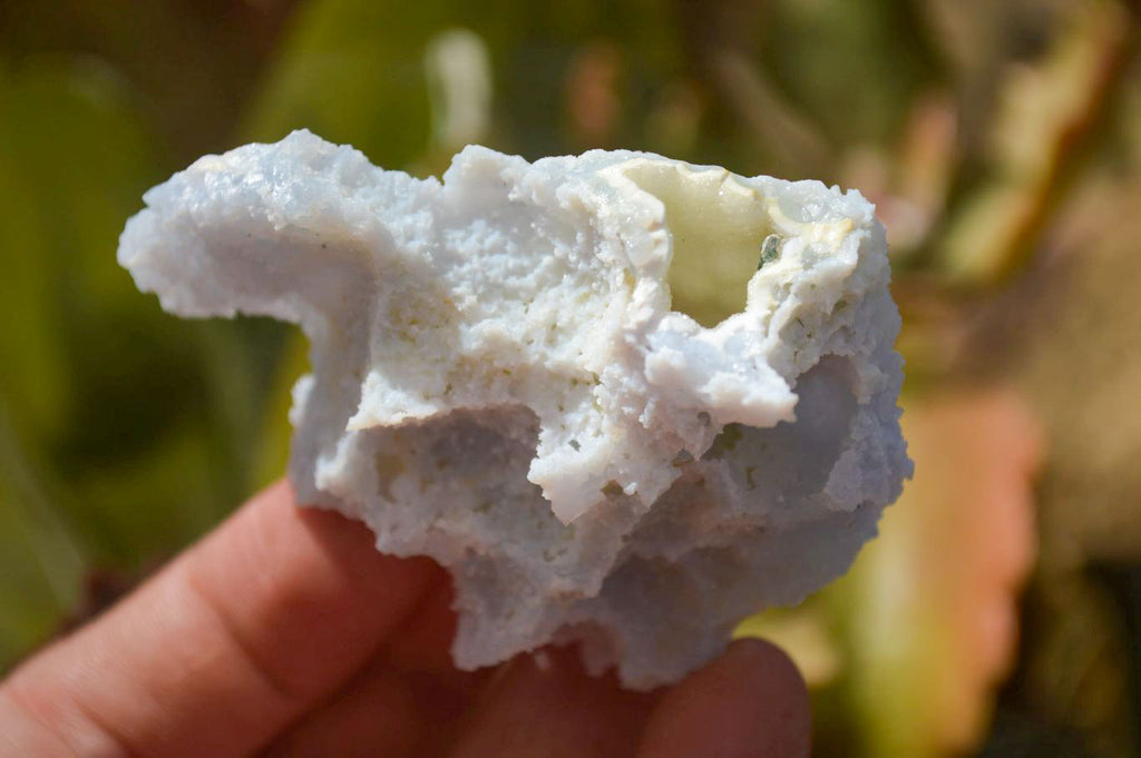 Natural Etched Blue Chalcedony Specimens  x 12 From Nsanje, Malawi - Toprock Gemstones and Minerals 