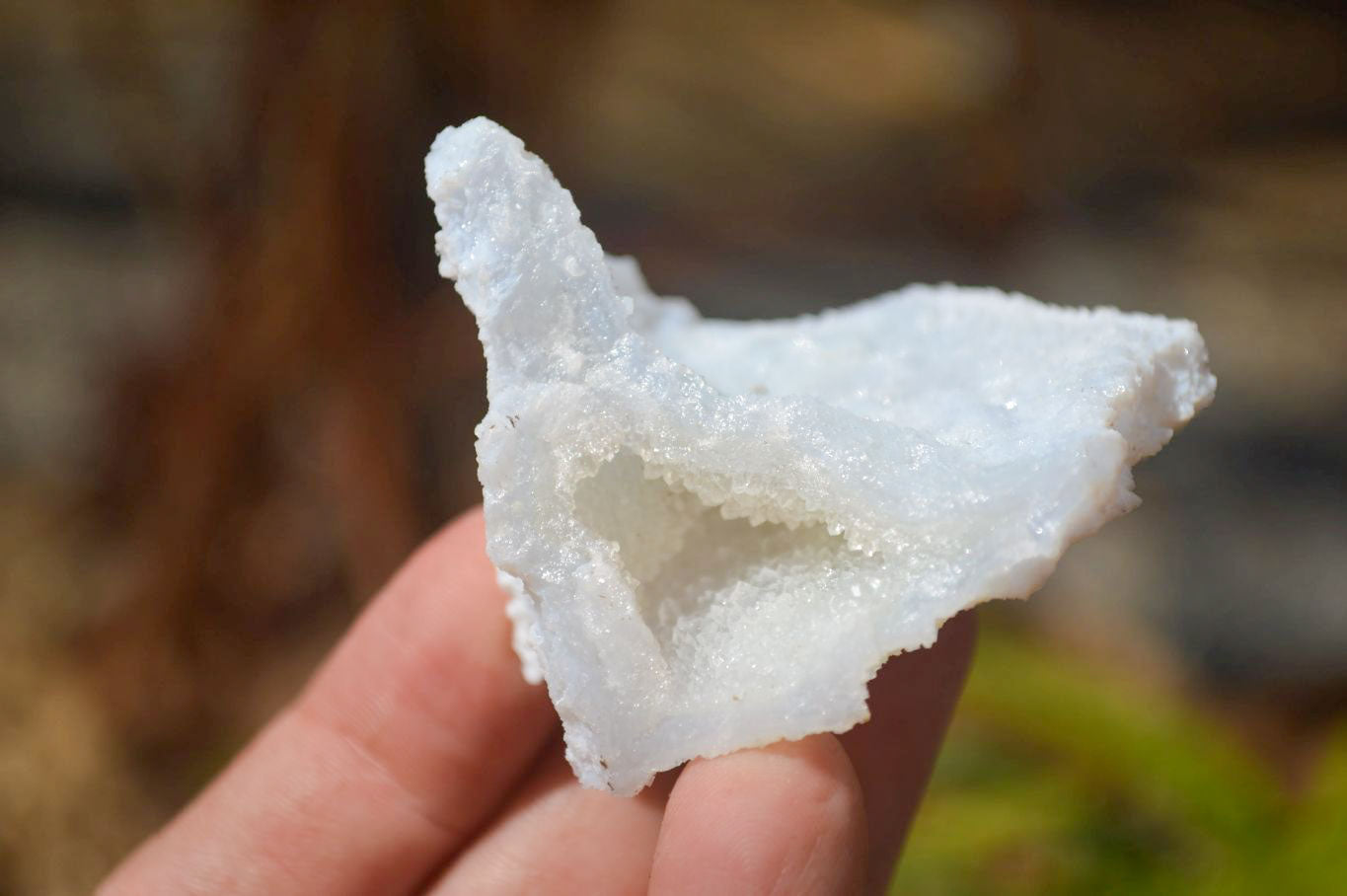 Natural Etched Blue Chalcedony Specimens  x 12 From Nsanje, Malawi - Toprock Gemstones and Minerals 