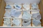 Natural Etched Blue Chalcedony Specimens  x 12 From Nsanje, Malawi - Toprock Gemstones and Minerals 