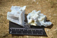 Natural Etched Blue Chalcedony Specimens  x 12 From Nsanje, Malawi - Toprock Gemstones and Minerals 