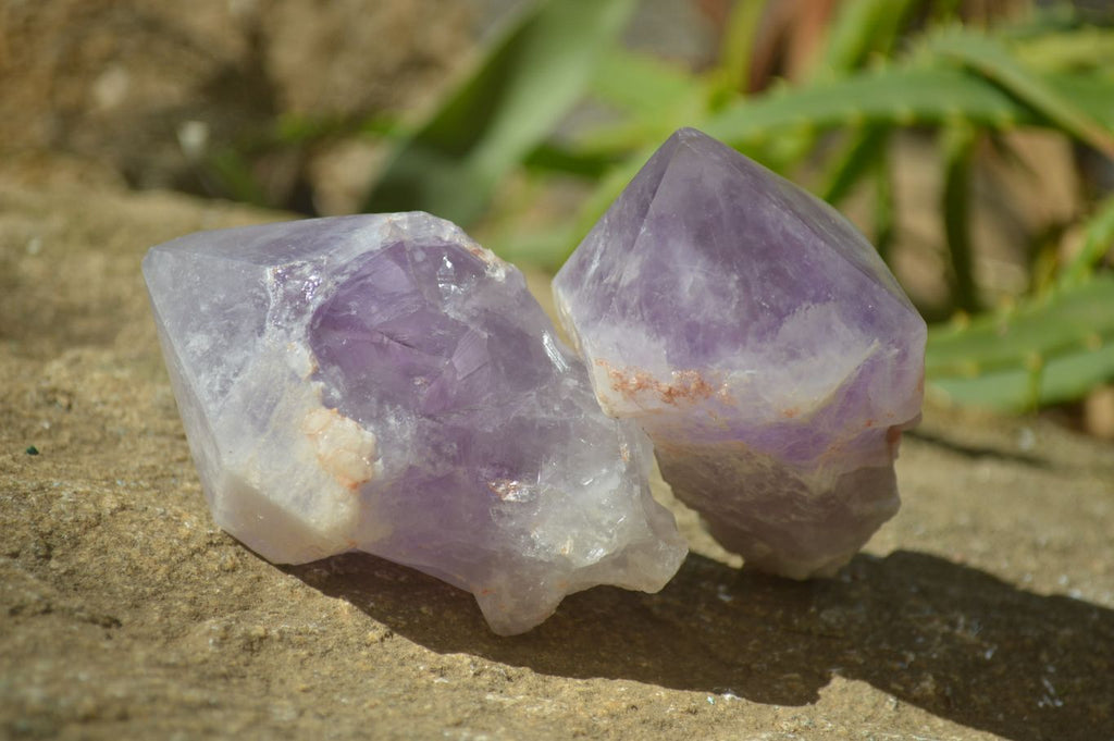 Polished Jacaranda Amethyst Crystals x 6 From Mumbwe, Zambia - Toprock Gemstones and Minerals 