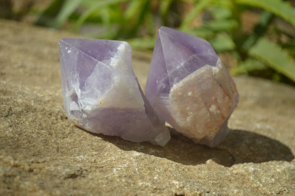 Polished Jacaranda Amethyst Crystals x 6 From Mumbwe, Zambia - Toprock Gemstones and Minerals 