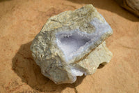 Natural Blue Lace Agate Geode Specimens  x 3 From Nsanje, Malawi - Toprock Gemstones and Minerals 