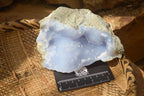 Natural Blue Lace Agate Geode Specimens  x 3 From Nsanje, Malawi - Toprock Gemstones and Minerals 