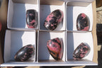 Polished Rhodonite Standing Free Forms x 6 From Ambindavato, Madagascar - Toprock Gemstones and Minerals 