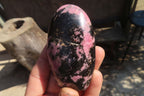 Polished Rhodonite Standing Free Forms x 6 From Ambindavato, Madagascar - Toprock Gemstones and Minerals 