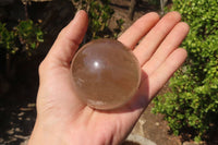 Polished Clear & Smokey Quartz Crystal Balls x 4 From Madagascar - Toprock Gemstones and Minerals 