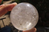 Polished Clear & Smokey Quartz Crystal Balls x 4 From Madagascar - Toprock Gemstones and Minerals 