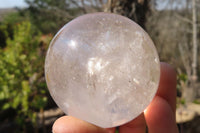 Polished Clear & Smokey Quartz Crystal Balls x 4 From Madagascar - Toprock Gemstones and Minerals 