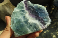 Polished One Side Polished Watermelon Fluorite Pieces  x 3 From Uis, Namibia - Toprock Gemstones and Minerals 