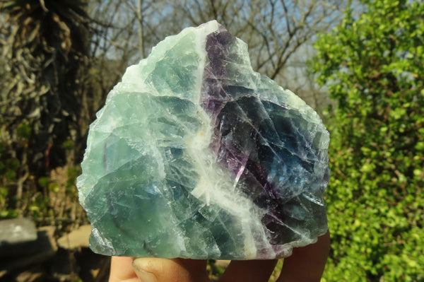 Polished One Side Polished Watermelon Fluorite Pieces  x 3 From Uis, Namibia - Toprock Gemstones and Minerals 