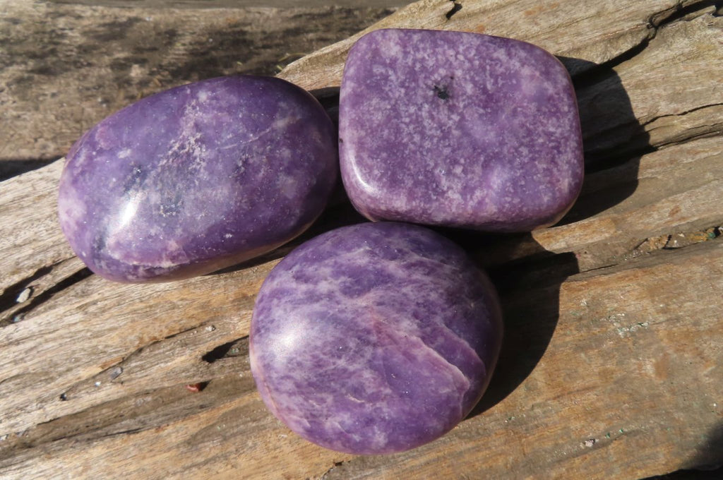 Polished Purple Lepidolite Free Forms  x 5 From Zimbabwe - Toprock Gemstones and Minerals 