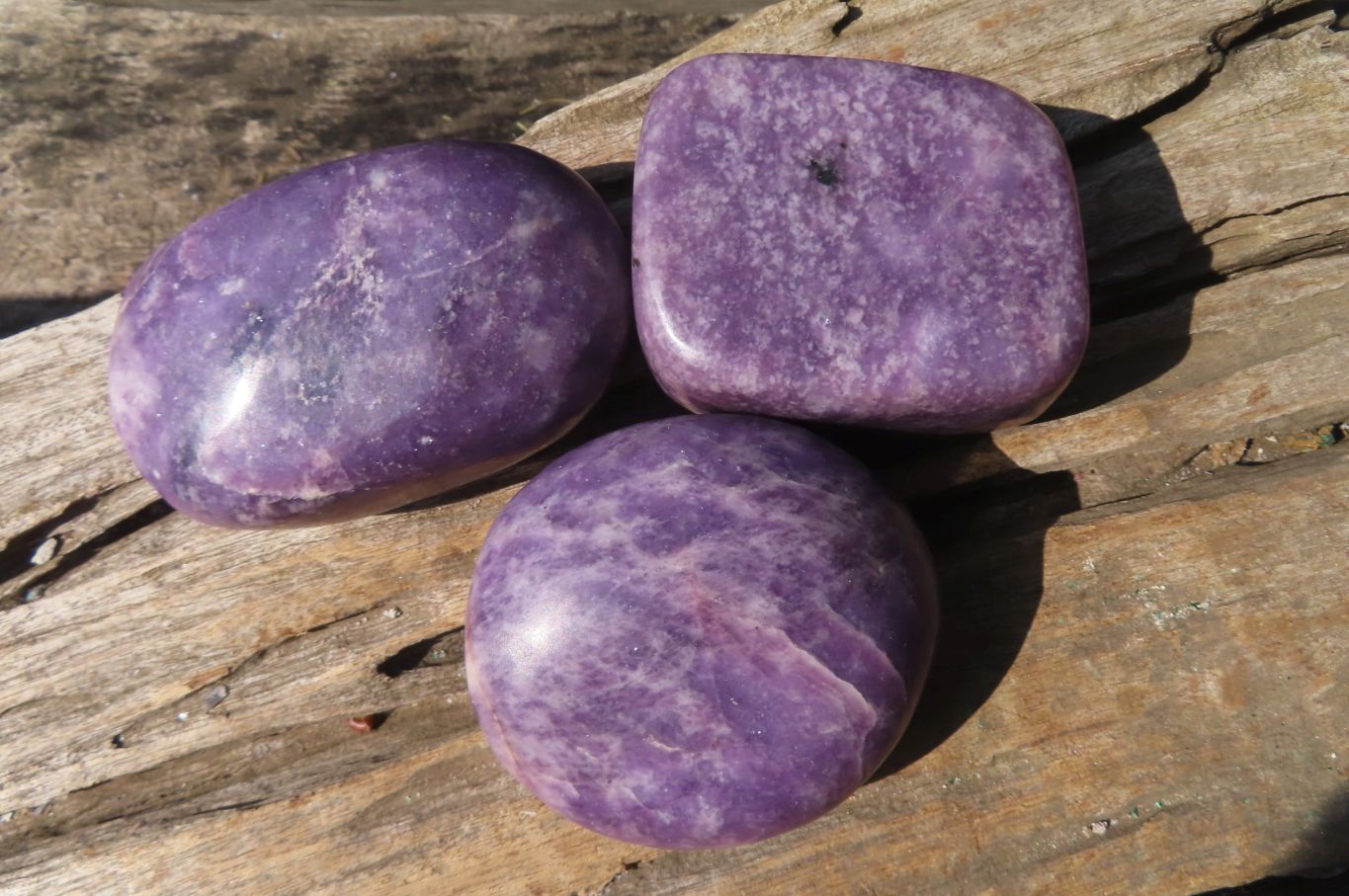 Polished Purple Lepidolite Free Forms  x 5 From Zimbabwe - Toprock Gemstones and Minerals 