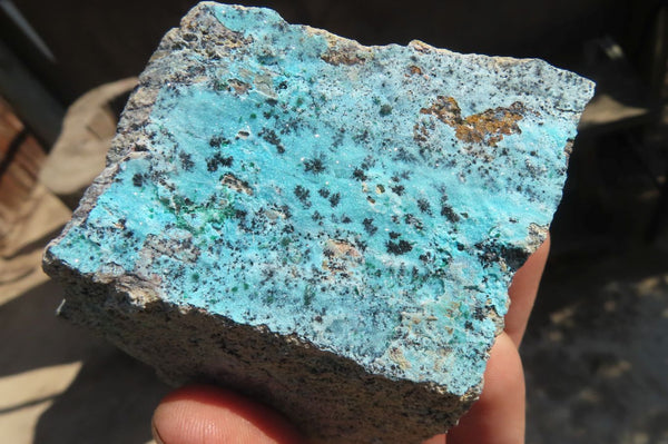 Natural Drusy Chrysocolla Dolomite Specimens x 4 From Likasi, Congo - Toprock Gemstones and Minerals 