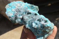 Natural Drusy Chrysocolla Dolomite Specimens x 4 From Likasi, Congo - Toprock Gemstones and Minerals 