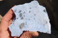 Natural Etched Blue Chalcedony Specimens  x 6 From Nsanje, Malawi - Toprock Gemstones and Minerals 
