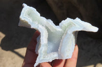 Natural Etched Blue Chalcedony Specimens  x 6 From Nsanje, Malawi - Toprock Gemstones and Minerals 