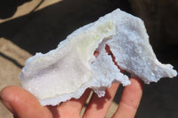 Natural Etched Blue Chalcedony Specimens  x 6 From Nsanje, Malawi - Toprock Gemstones and Minerals 