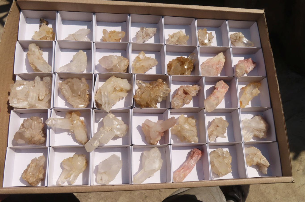 Natural Mixed Quartz Specimens  x 35 From Madagascar - Toprock Gemstones and Minerals 