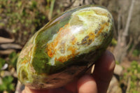 Polished Green Opal Standing Free Forms  x 6 From Antsirabe, Madagascar - Toprock Gemstones and Minerals 