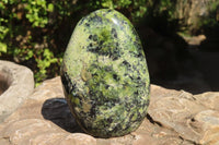 Polished Green Opal Standing Free Forms  x 6 From Antsirabe, Madagascar - Toprock Gemstones and Minerals 