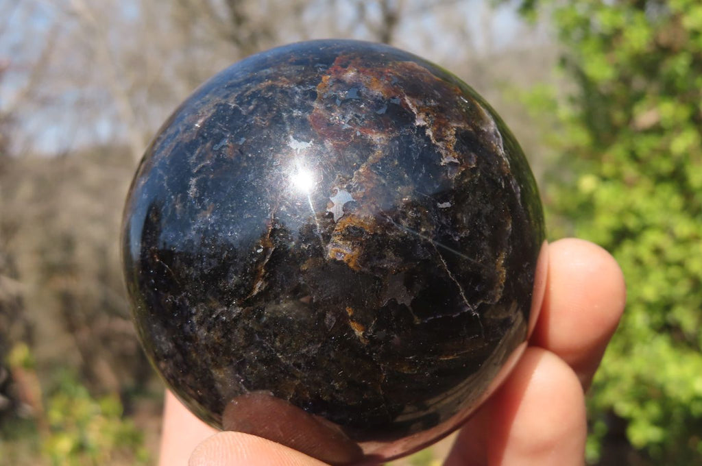 Polished Rare Iolite Spheres x 3 From Ambatofinandrahana, Madagascar - Toprock Gemstones and Minerals 