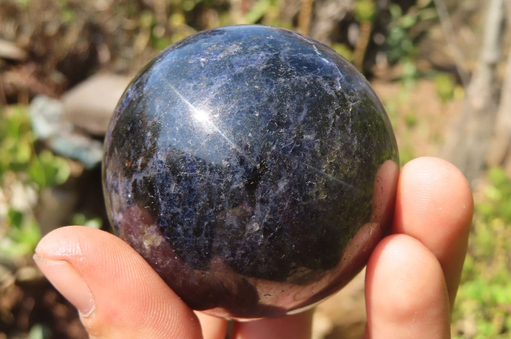 Polished Rare Iolite Spheres x 3 From Ambatofinandrahana, Madagascar - Toprock Gemstones and Minerals 