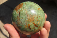 Polished Green Chrysoprase Spheres  x 4 From Madagascar - Toprock Gemstones and Minerals 