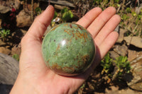 Polished Green Chrysoprase Spheres  x 4 From Madagascar - Toprock Gemstones and Minerals 