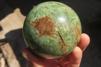 Polished Green Chrysoprase Spheres  x 4 From Madagascar - Toprock Gemstones and Minerals 