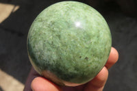 Polished Green Chrysoprase Spheres  x 4 From Madagascar - Toprock Gemstones and Minerals 