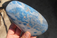 Polished Blue Spotted Spinel Quartz Standing Free Forms x 2 From Madagascar - Toprock Gemstones and Minerals 
