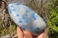Polished Blue Spotted Spinel Quartz Standing Free Forms x 2 From Madagascar - Toprock Gemstones and Minerals 