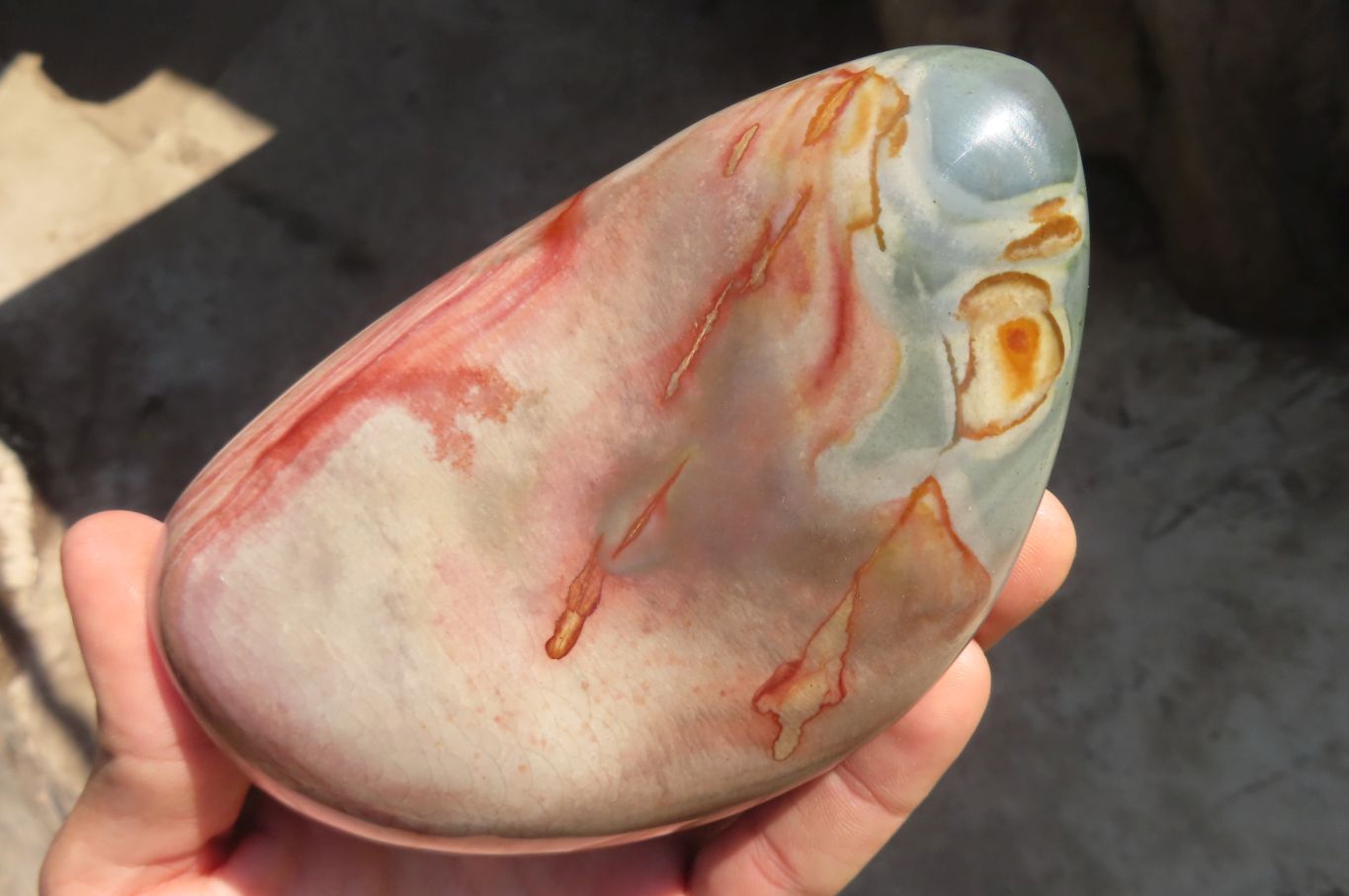 Polished Polychrome Jasper Standing Free Forms  x 2 From Mahajanga, Madagascar - Toprock Gemstones and Minerals 