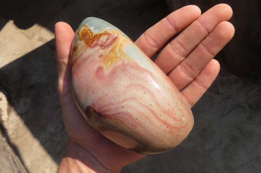 Polished Polychrome Jasper Standing Free Forms  x 2 From Mahajanga, Madagascar - Toprock Gemstones and Minerals 