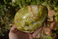 Polished Green Opal Standing Free Form  x 1 From Antsirabe, Madagascar - Toprock Gemstones and Minerals 