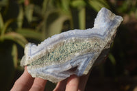 Natural Blue Lace Agate Geode Specimens  x 4 From Nsanje, Malawi - Toprock Gemstones and Minerals 