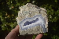 Natural Blue Lace Agate Geode Specimens  x 4 From Nsanje, Malawi - Toprock Gemstones and Minerals 