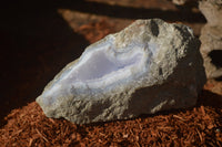 Natural Blue Lace Agate Geode Specimens  x 4 From Nsanje, Malawi - Toprock Gemstones and Minerals 