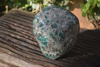 Polished Rare Emerald Mica In Matrix Standing Free Forms x 1 From Mutoko, Zimbabwe - Toprock Gemstones and Minerals 