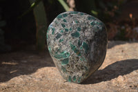 Polished Rare Emerald Mica In Matrix Standing Free Forms x 1 From Mutoko, Zimbabwe - Toprock Gemstones and Minerals 