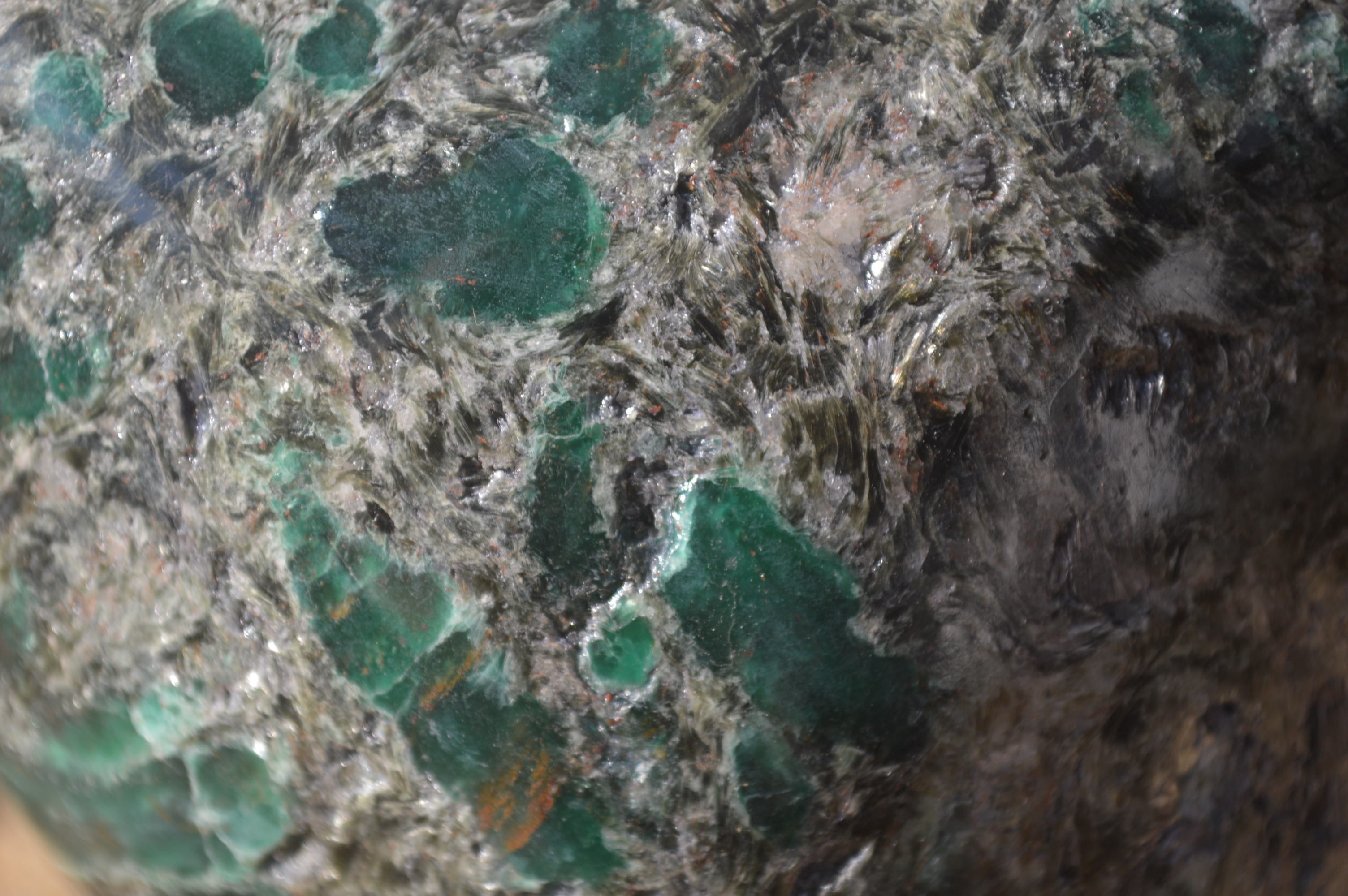 Polished Rare Emerald Mica In Matrix Standing Free Forms x 1 From Mutoko, Zimbabwe - Toprock Gemstones and Minerals 