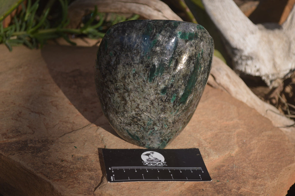 Polished Rare Emerald Mica In Matrix Standing Free Forms x 1 From Mutoko, Zimbabwe - Toprock Gemstones and Minerals 